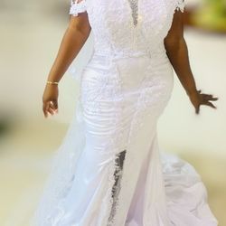 Wedding Dress Hand Stitched 