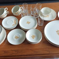 Golden Wheat China 44 Pieces Vtg 1950s-60s