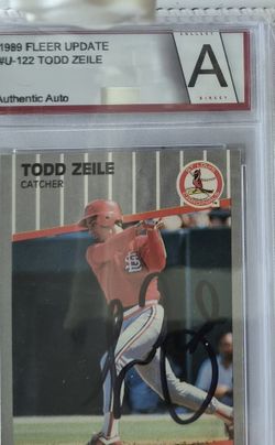 1989 Fleer Update Todd Zeile #U-122 Authentic Auto - Collect Direct