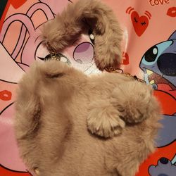 Heart Faux Fur Purse