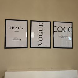 3 Fashion Framed Wallart