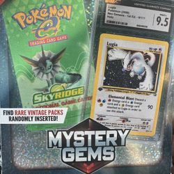 mystery gems pokemon graded card this box offers tremendous value that includes 1 Guranteed CGC Graded Card and 1 Booster Pack! Pokemon Mystery Gems [1 Graded