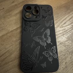 Black Butterfly iPhone 15 Pro Max case 