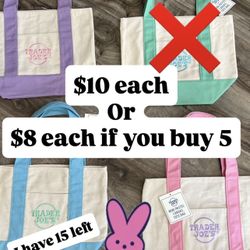 Trader Joe’s Mini Tote: Pink Lavender Blue $8 If Buy 5