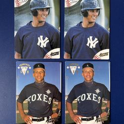 1994 Action Baseball Cards with Derek Jeter and Alex Rodriguez 
