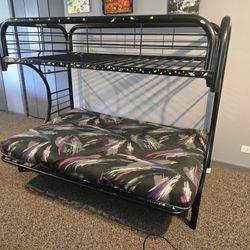 Twin over full futon metal bunk bed