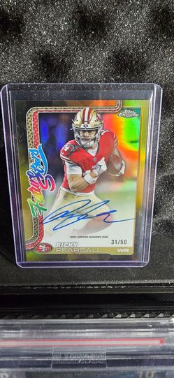 RICKY PEARSALL 2025 Topps Chrome True Gold ON CARD AUTO Future Stars 49ers /50