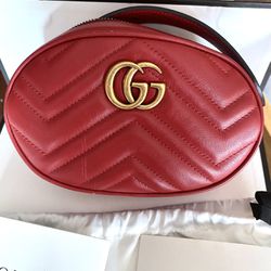 Red Gucci Belted Waist Bag