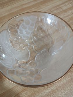 Vintage glass graves and leafs