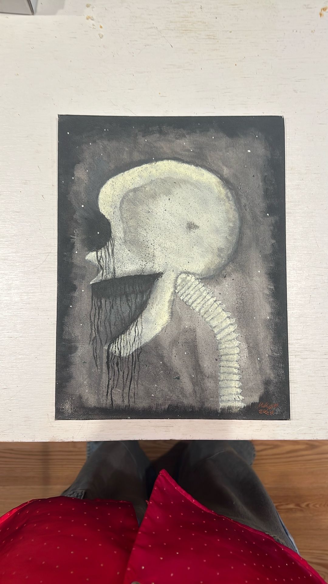 Disturbing Skull Horror Painting (One Of One)
