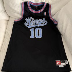 Vintage Black Bibby Jersey #10 Sac Kings