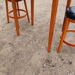 High Top Table And Two Bar Stools