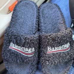 Balenciaga Fur Slides