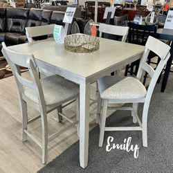 5-Pc Counter Height Dining Table Set 