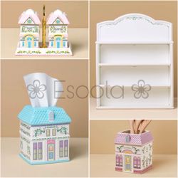 Lenox Spice Village Bundle - Rack, Utensil Crock, Tissue Box Holder, & Salt and Pepper Set w/ Tray!