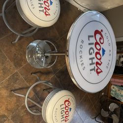 Coors Light Bar Table And Stools 