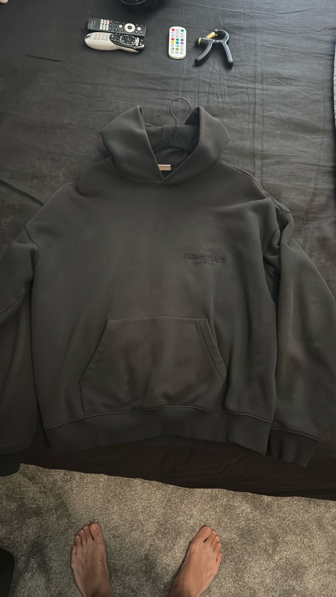 Fear Of God Essentials Black Hoodie S