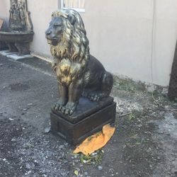 Lion Concrete Statue For Decoration 