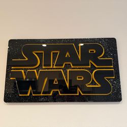 STAR WARS 3D ACRYLIC WALL SIGN – HANDMADE – HEAVY – NO TRADES ⭐ 