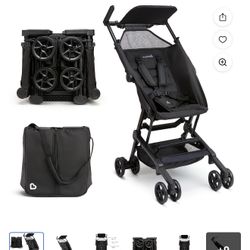 Munchkin® Sparrow™ Ultra Compact Lightweight Travel Stroller for Babies & Toddlers, Black, Unisex