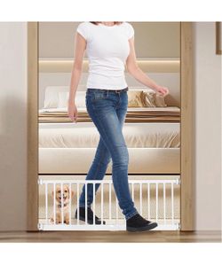 Dog Gate for Small Dogs,10" Height Short Dog Gate Adjustable 18-48" Small Pet Gate for doorways,Low Pet Gate to Step Over,Pressure Mounted for Doorway