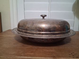 Vintage Maestri Itlian Silver Plated Covered Serving Dish