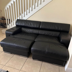 Black Leather Sofa