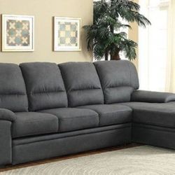 Brand New Dark Gray Sectional Sofa Storage Sleeper 