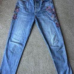 Lucky Brand Embroidered Drew Size 28