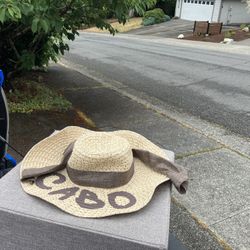 Cabo Mexico Wicker Sun Hat Size Small Like Brand New 