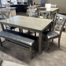 Black And Grey Kitchen Table Set 