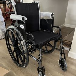McKesson Wheelchair Cruiser III Footrest Black Upholstery 16 Inch Seat