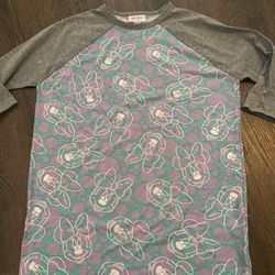 Girls Disney LulaRoe Minnie Mouse 3/4 Sleeve Shirt Size 12 #9