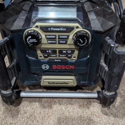 Bosch Power Box Work Radio/Battery Charger/Multiple Outlets 