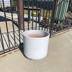 Large Outdoor Ceramic White Planter Pot