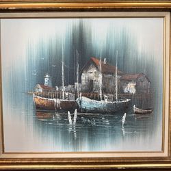 Mid Century Oil Painting