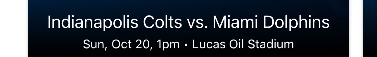 COLTS VS DOLPHINS TICKETS