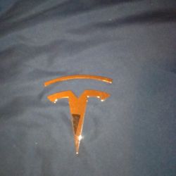 Chrome Tesla Badge