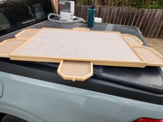 Large Wooden Jigsaw Puzzle Board with Side Trays