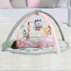 Baby Skip Hop Tree Top Friends Activity Gym / Play Mat With 3 Steps And Tummy Time Pillow. LIKE NEW BARLEY USED