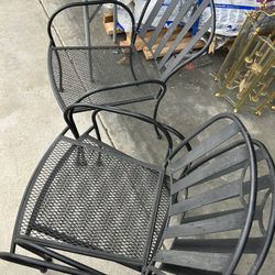 Outdoor  3 Metal Chairs 