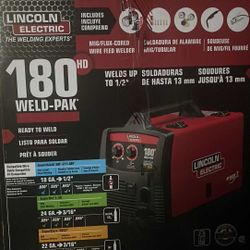 Lincoln Electric 180HD Welder, MIG flux cored NEW