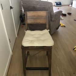 Three Wood Rustic Vintage Retro Counter Stools