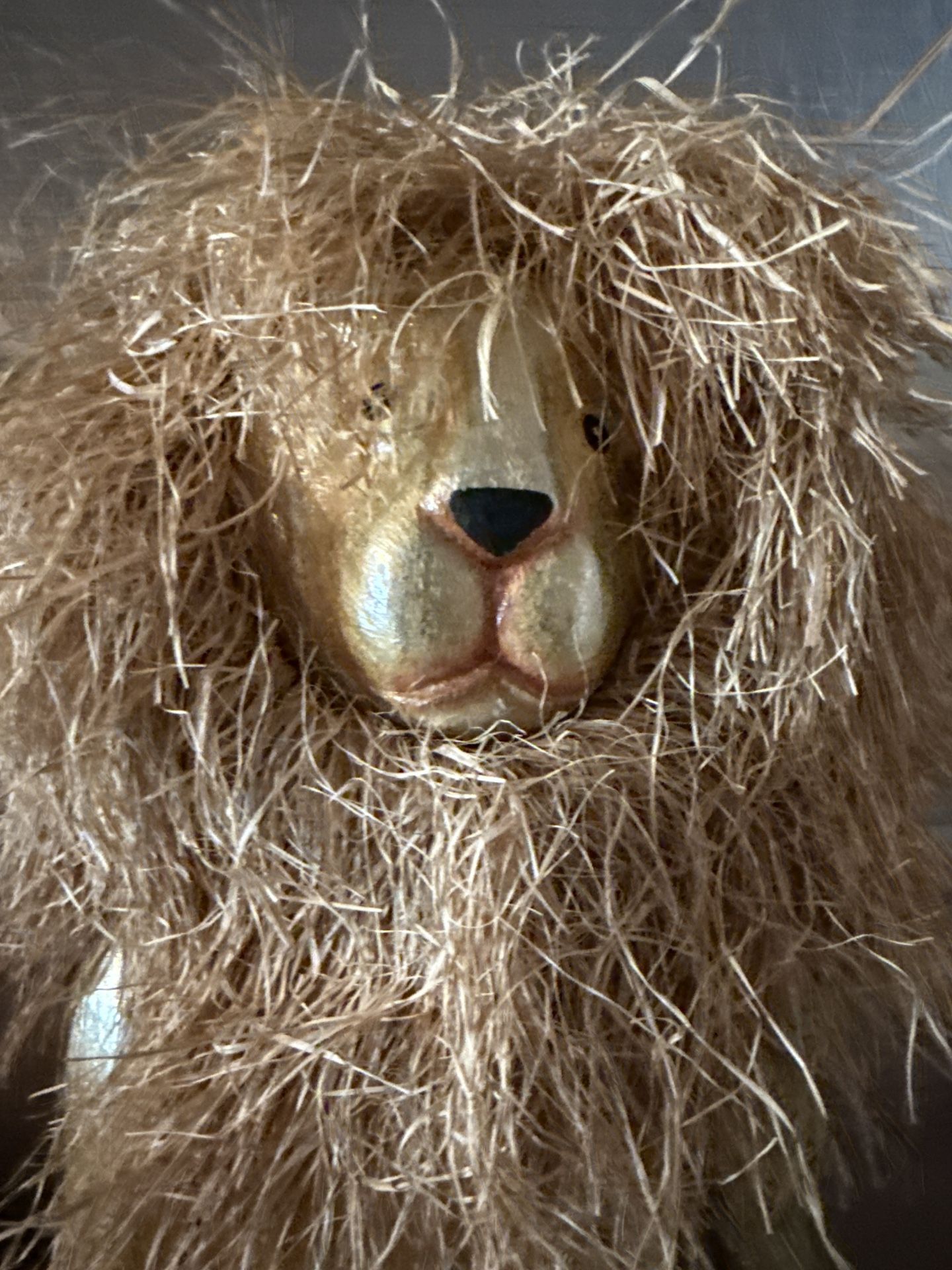 Wooden lion Figure