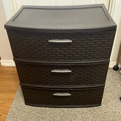 Sterilite 3-Drawer Wide Storage Tower (Espresso) – Good Condition