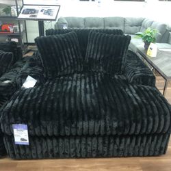 New Oversized Super Comfy Black Or White Corduroy Chaise Lounge Sofa Couch Chair With USB Ports And Cup Holders 