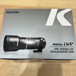 Pentax DA 300mm F/4 ED (IF) SDM Lens (RETAIL $1000+)