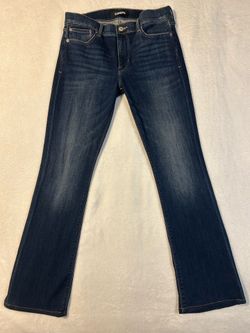 Express stretch Woman’s Blue Jeans Barely Boot Mid Rise Size 10 R