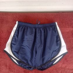 SPORT TEK Blue Gym Running Exercise Shorts w/ inner panty Women's Large L
