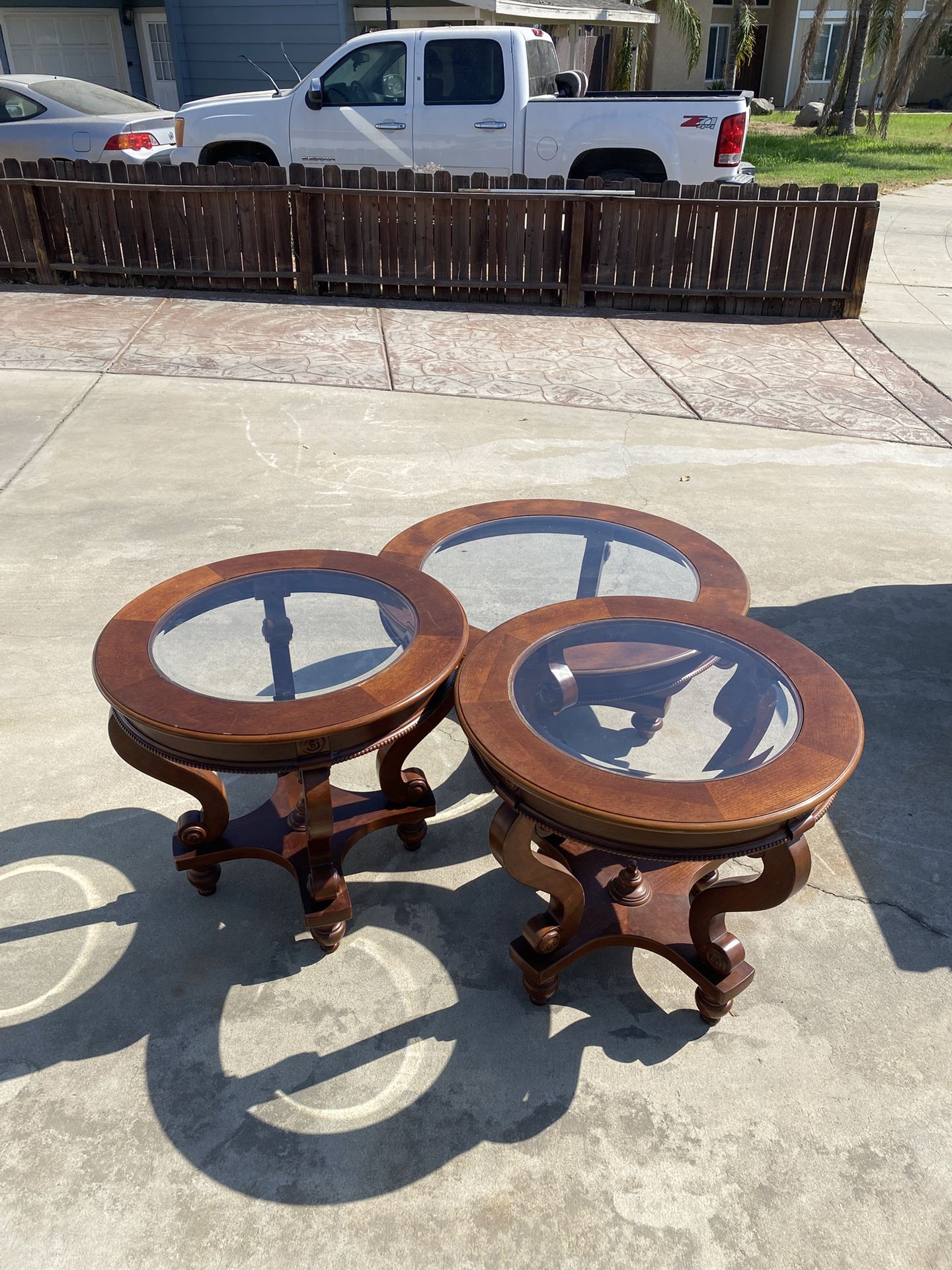 Coffee Table Set Glass On Top